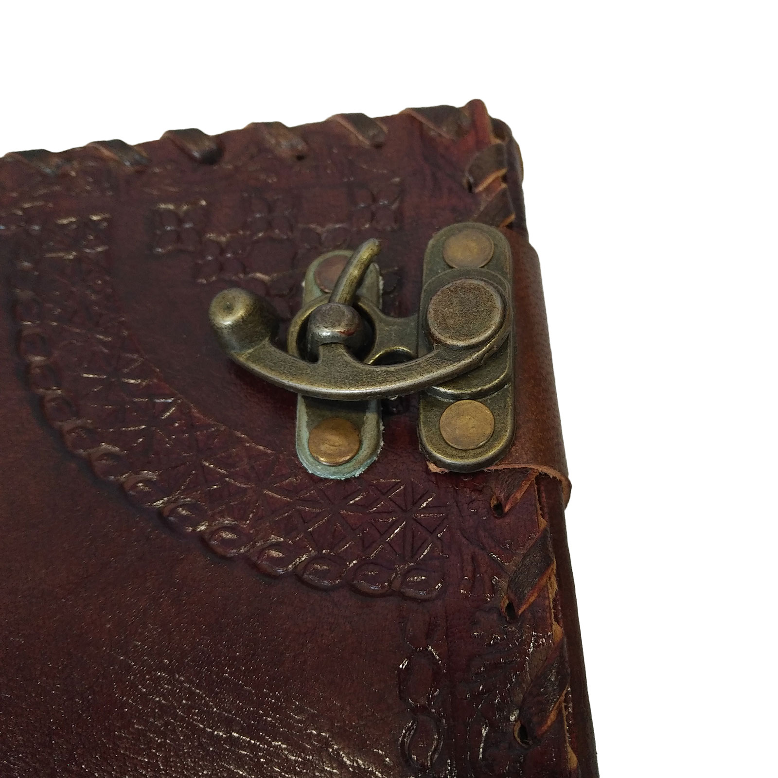 Genuine Leather Journal Medieval Stones Embossed Handmade Notebook Diary